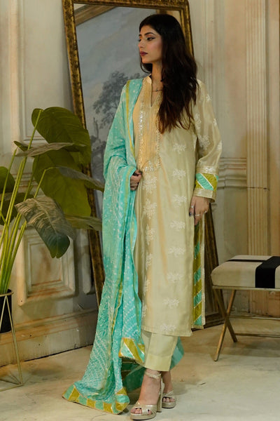 Evergreen chunri (Firozi) 3pc