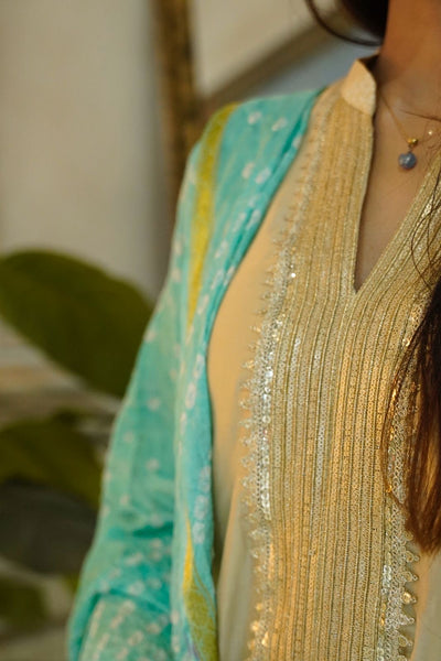 Evergreen chunri (Firozi) 3pc