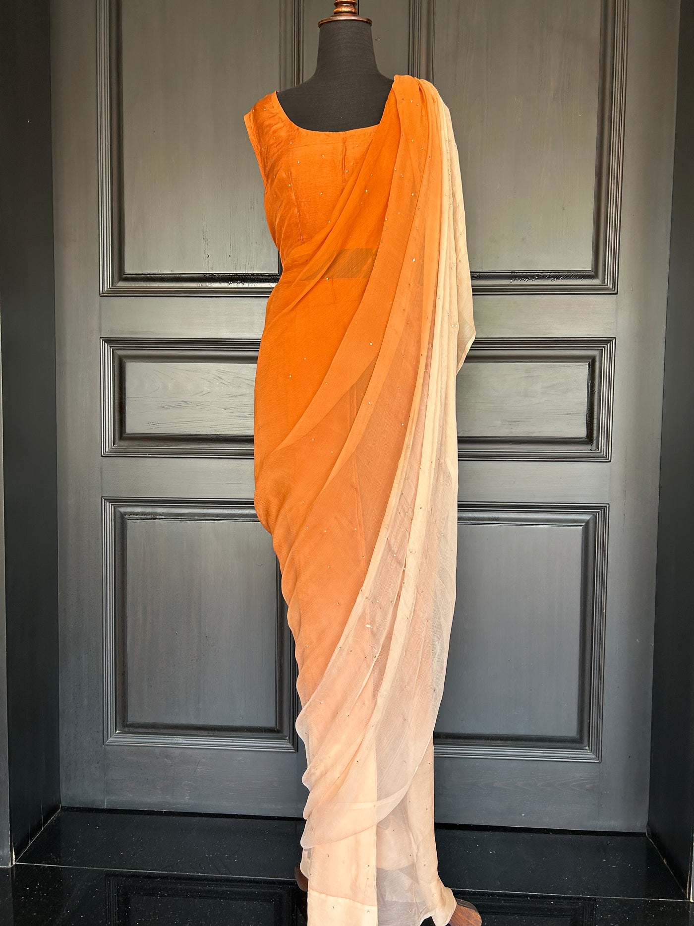 Rust Ombre Saree